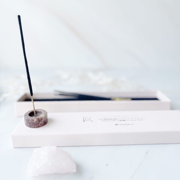 Wierook & Gemstone Giftbox - Roos & Rozenkwarts - Wellness Set